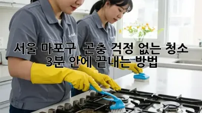 서울 마포구 🏡 곤충 걱정 없는 청소, 3분 안에 끝내는 방법!