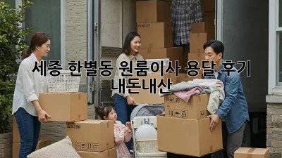 세종 한별동 원룸이사 용달 후기 🚚💨 #내돈내산