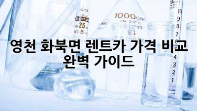 영천 화북면 렌트카 가격 비교 완벽 가이드!